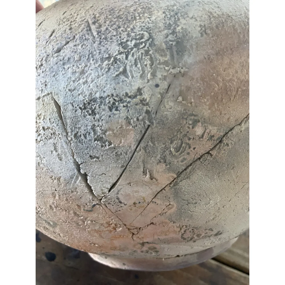 Studio Art Roku Pottery Large Round Vase, Signed—Vintage SW Earthy Pastels